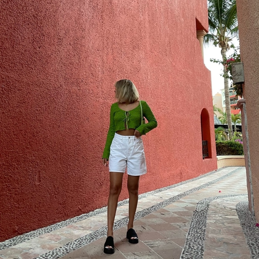 Green long sleeve top